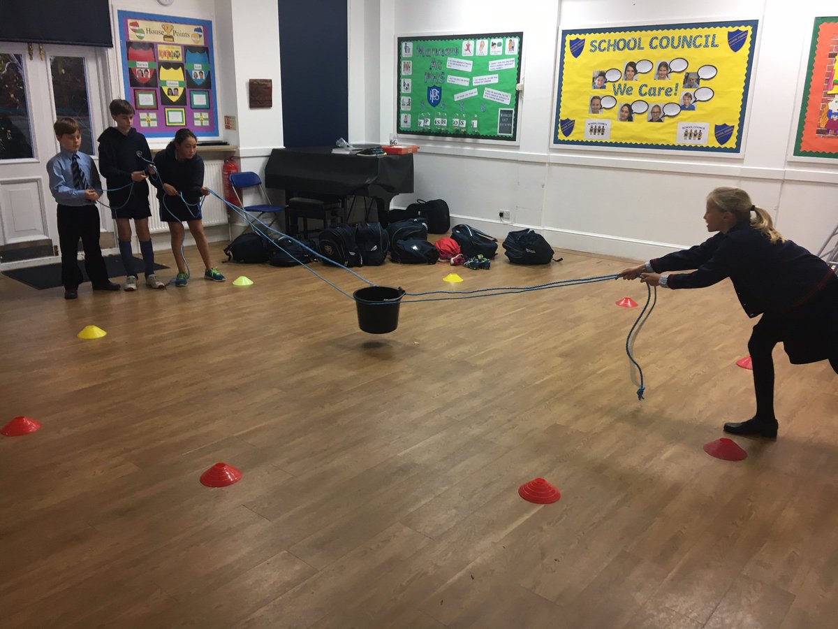 prospecths's tweet photo. Outdoor pursuits club are enjoying team building tasks this week.... use the rope to lift the bucket out of the lava! #PHSclubs https://t.co/jUUY7WGoOj