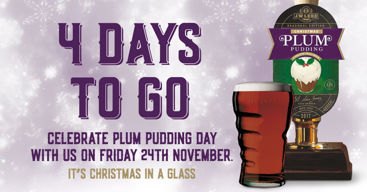 JWLeesBrewery's tweet photo. Now it's getting exciting... Plum Pudding will be back on the bar this Friday. #ReturnOfThePlum π»π https://t.co/93ZWLnVzlV