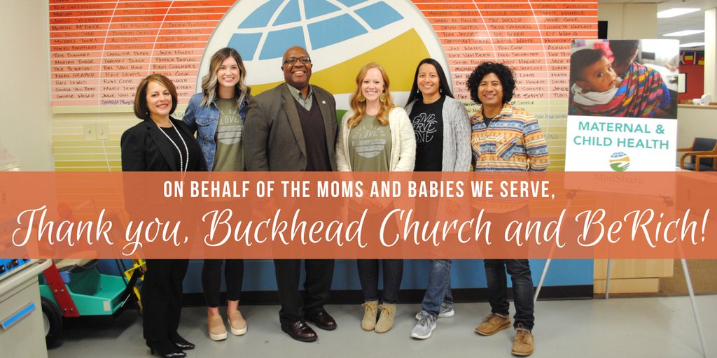 medshare's tweet photo. Thanks to .@BuckheadChurch and .@BeRich, moms and babies all over the world will live happier, healthier lives! #CleanBirthingKits #2MillionMothers #GiveServeLove https://t.co/JVpvLZoGEY