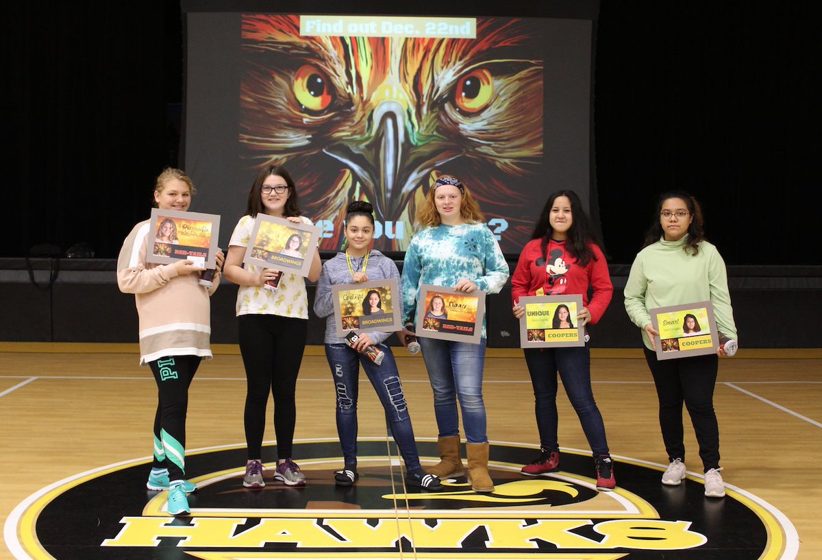 PJH_Tech's tweet photo. Congrats to our @dist126_pjh Hawk House Heroes for the month of November. These students are a constant reminder of what it takes to make it here at Prairie. @PBC_PJH #HHH126 #pjh126 #areyounext https://t.co/wJNC2KQfGk