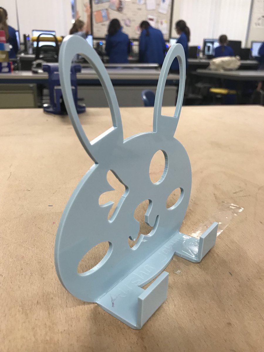 BeckyHigh_DT's tweet photo. Some super phone stand designs leaving the Graphics room this afternoon. Brilliant work by Y7! https://t.co/6TSikAIi0a