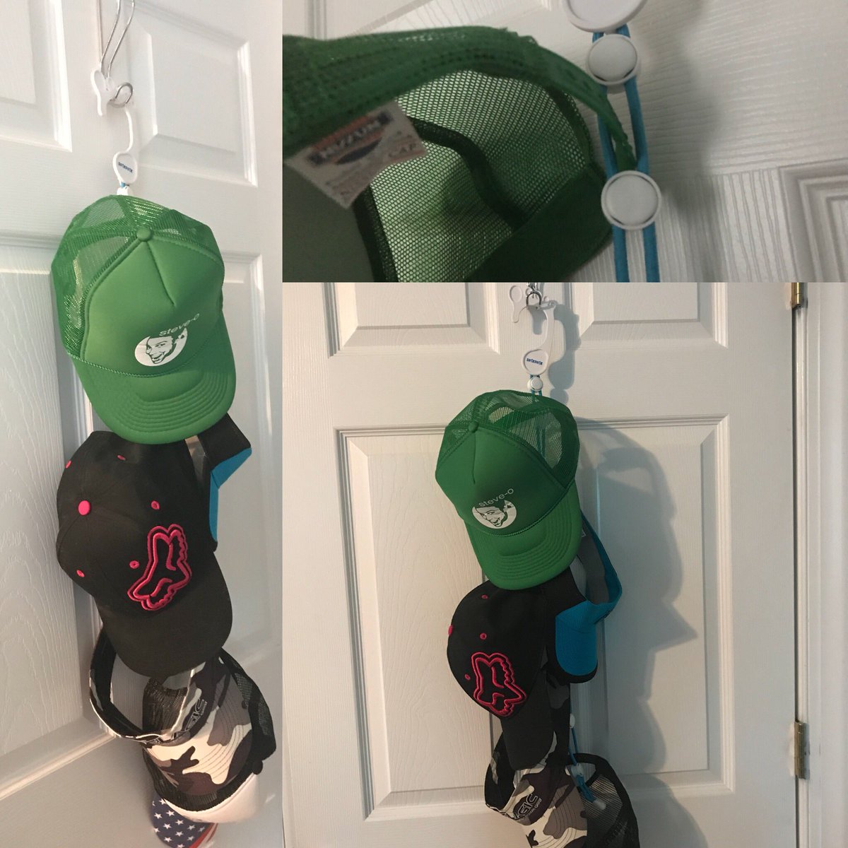 theSockDock's tweet photo. #SockDock works great with hats and visors too!  One SockDock holds 9 hats! And there are 2 SockDocks in each package! https://t.co/oYFmN5IKOM