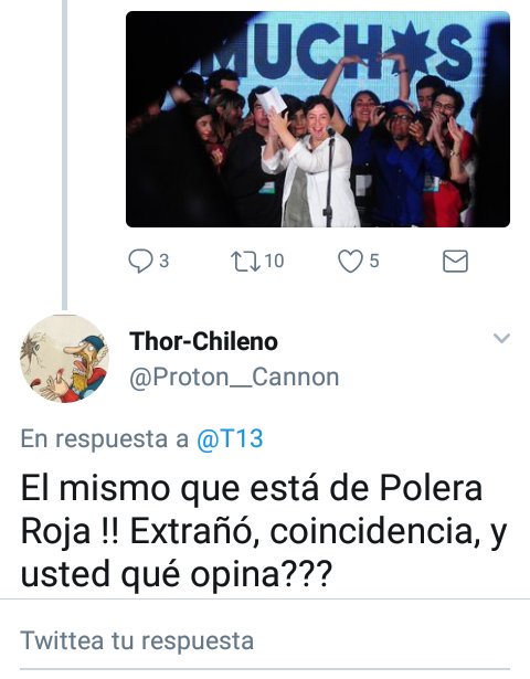 Proton__Cannon's tweet photo. @T13 @DonFranciscoTV Que alguien me explique por qué un drogadicto quería llevarse lo votos sin ser vocal de mesa y ese mismos tipo aparece en el discurso de cierre de la Beatriz ???? No es cualquier drogadicto??

Sospechosa la cosa!!! https://t.co/xLR86LVJcW