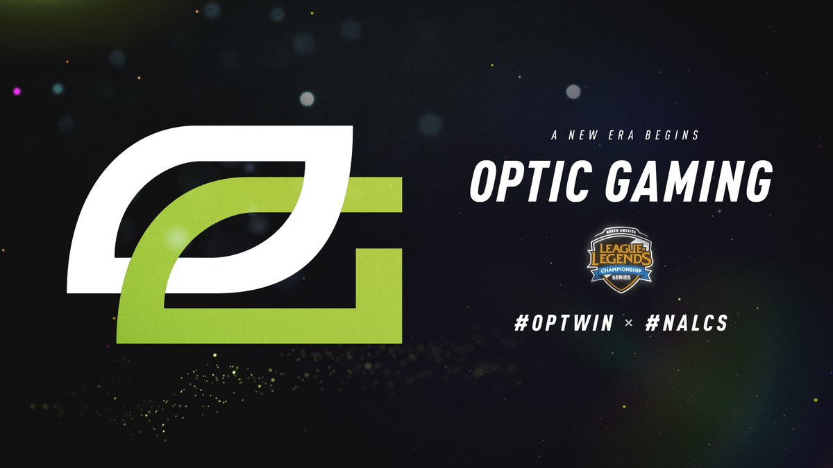 OpTic's tweet photo. We are excited to announce our entry into League of Legends and our partnership with the #NALCS! Support us on game days with #OPTWIN and #GreenWall https://t.co/M6CSc8kmA1