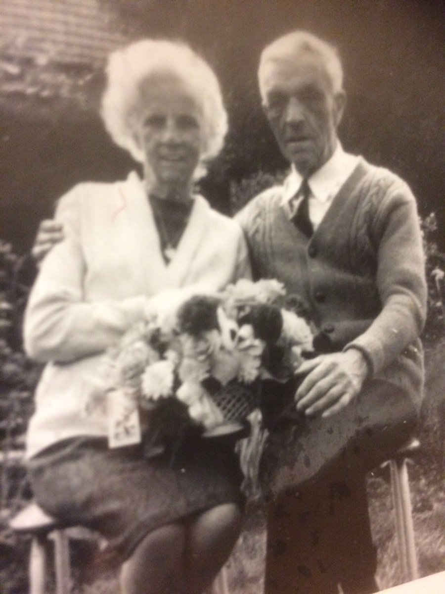 My Nan and Grandad on their Golden Wedding day 2nd September 1972 in the back garden in #nogsy ❤️