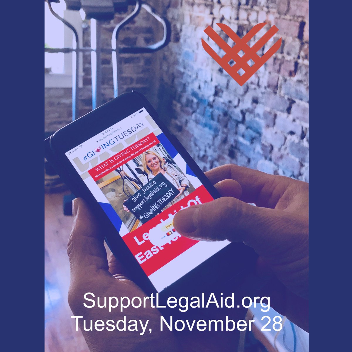 You can SupportLegalAid.org anywhere! #GivingTuesday November 28