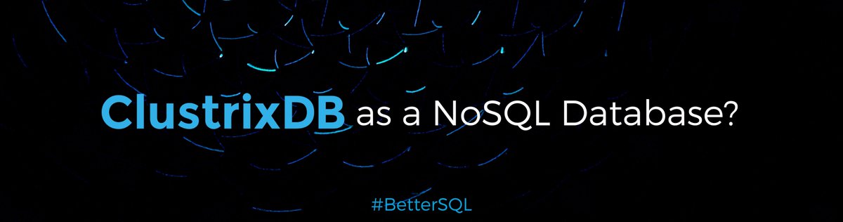 Clustrix's tweet image. Can ClustrixDB perform like a NoSQL database?
...it's looking pretty hard to say no.
#BetterSQL
clustrix.com/bettersql/clus…