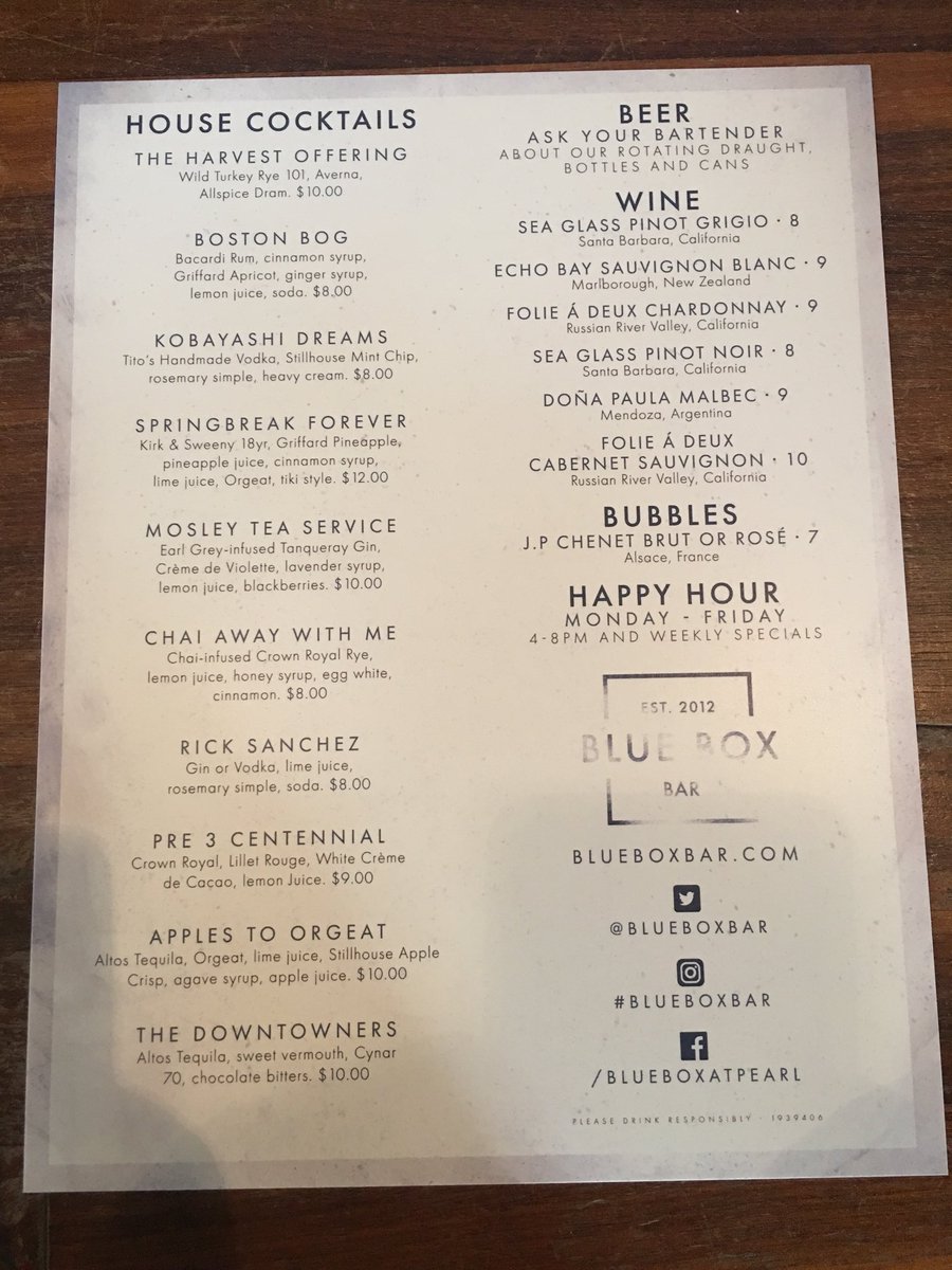 Blue Box Bar tweet media