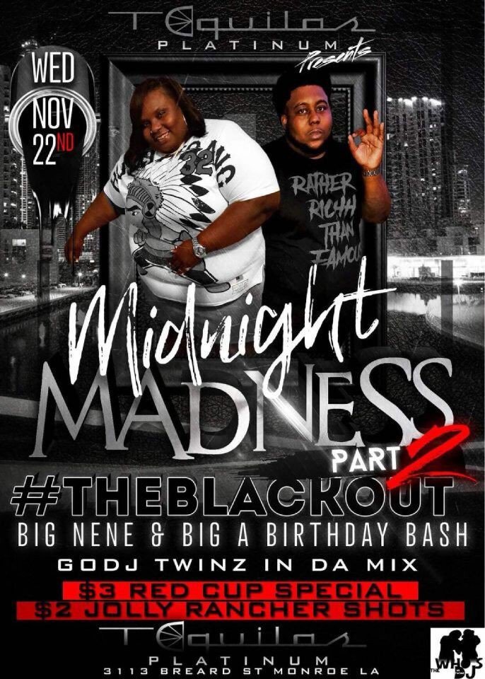 GoModelLael's tweet photo. It’s up this Wednesday with BigA and Big NeNe at ClubTequilas😎. It’s a black out affair .. DRINK SPECIALS ALL NIGHT 🗣. With @godjtwin2hot and @godjtwin318 in the mix .. you know it’s gonna be DUMB😈. https://t.co/MagFUgbcQg