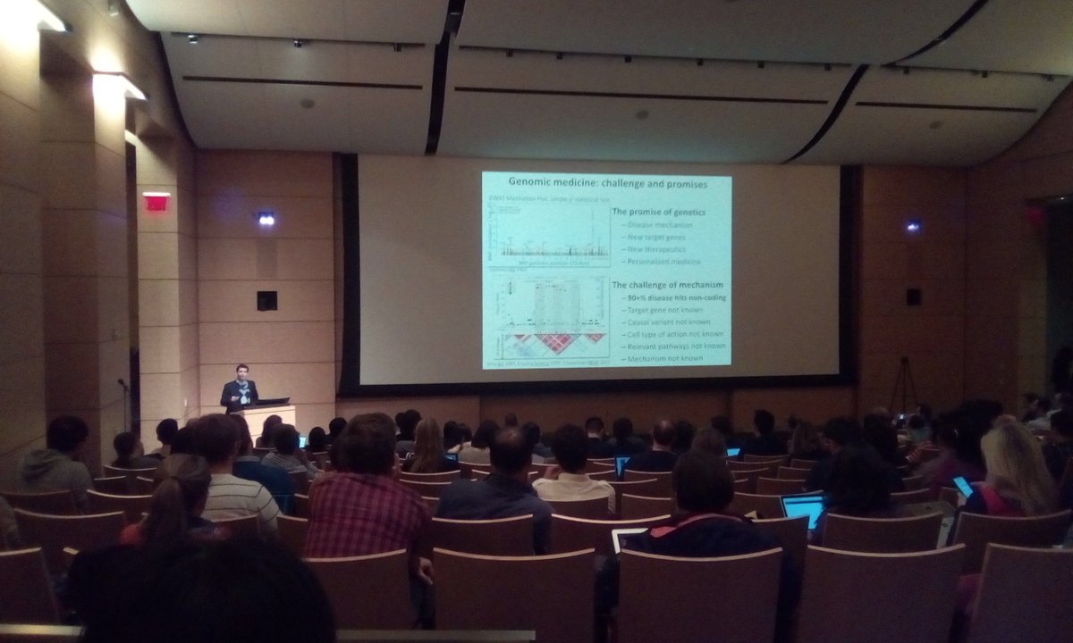DavideChicco_it's tweet photo. #GLBIO2017 #RGS2017 #RegSysGen2017 @manoliskellis talking about #GeneRegulation #GWAS #genomics #bioinformatics #NonCodingVariants @sloan_kettering #NYC #NewYorkCity #NewYork #USA #Manhattan https://t.co/GXGv3eE96C