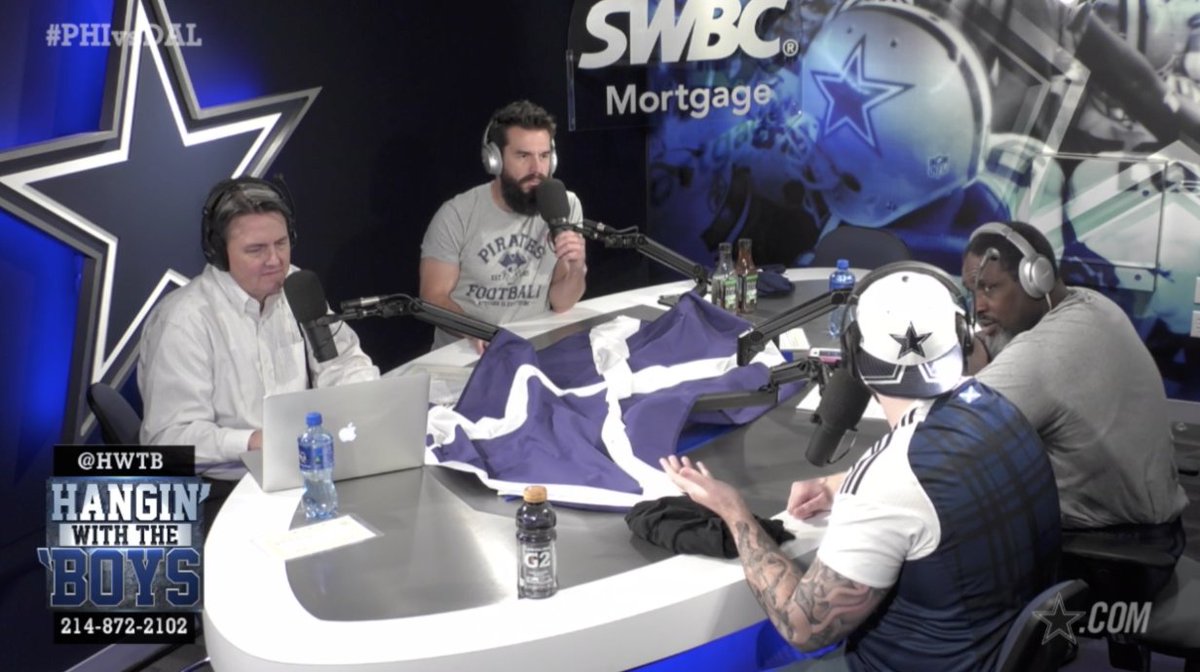dallascowboys's tweet image. .@HWTB was joined by a special guest from Scotland as they discuss #PHIvsDAL.

🎥: bit.ly/2jJEPWn