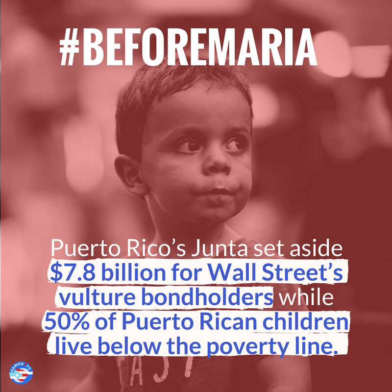 Vamos4PRAction's tweet photo. Long #BeforeMaria, Puerto Rico’s Financial Oversight Board has pushed for cuts that would make Puerto Rico’s families suffer. It’s time to tell the Board that Puerto Ricans need #MoreAidZeroDebt https://t.co/rsTRN4ogVb https://t.co/pOAlWejNOB