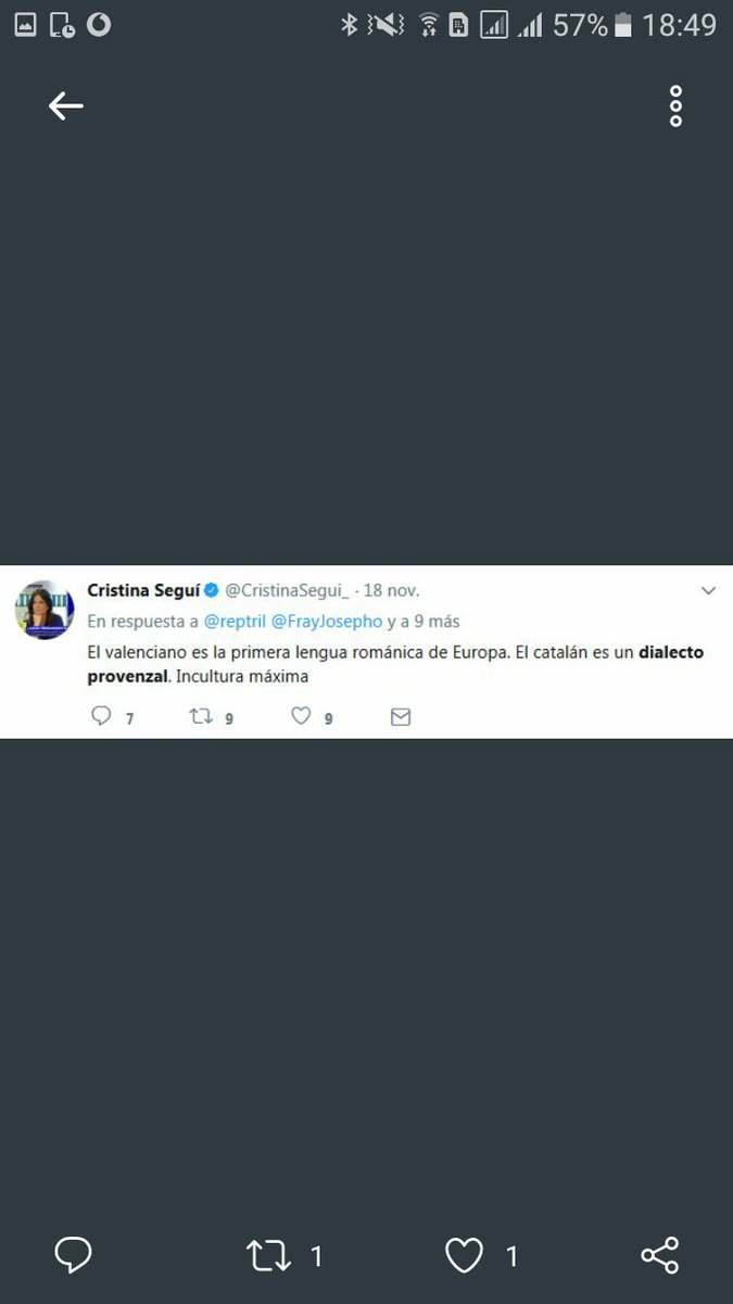 El valenciano  es la primera lengua romance de Europa. El catalán es un dialecto provenzal.