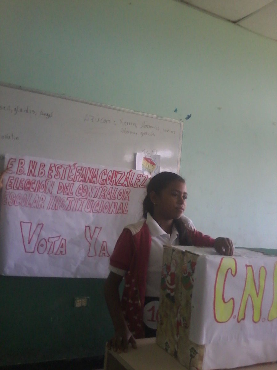 CMECoRGallegos's tweet photo. CMRG Elecciones del contralor Escolar #EBNB Estefana Gonzalez https://t.co/Ax5P608nFd