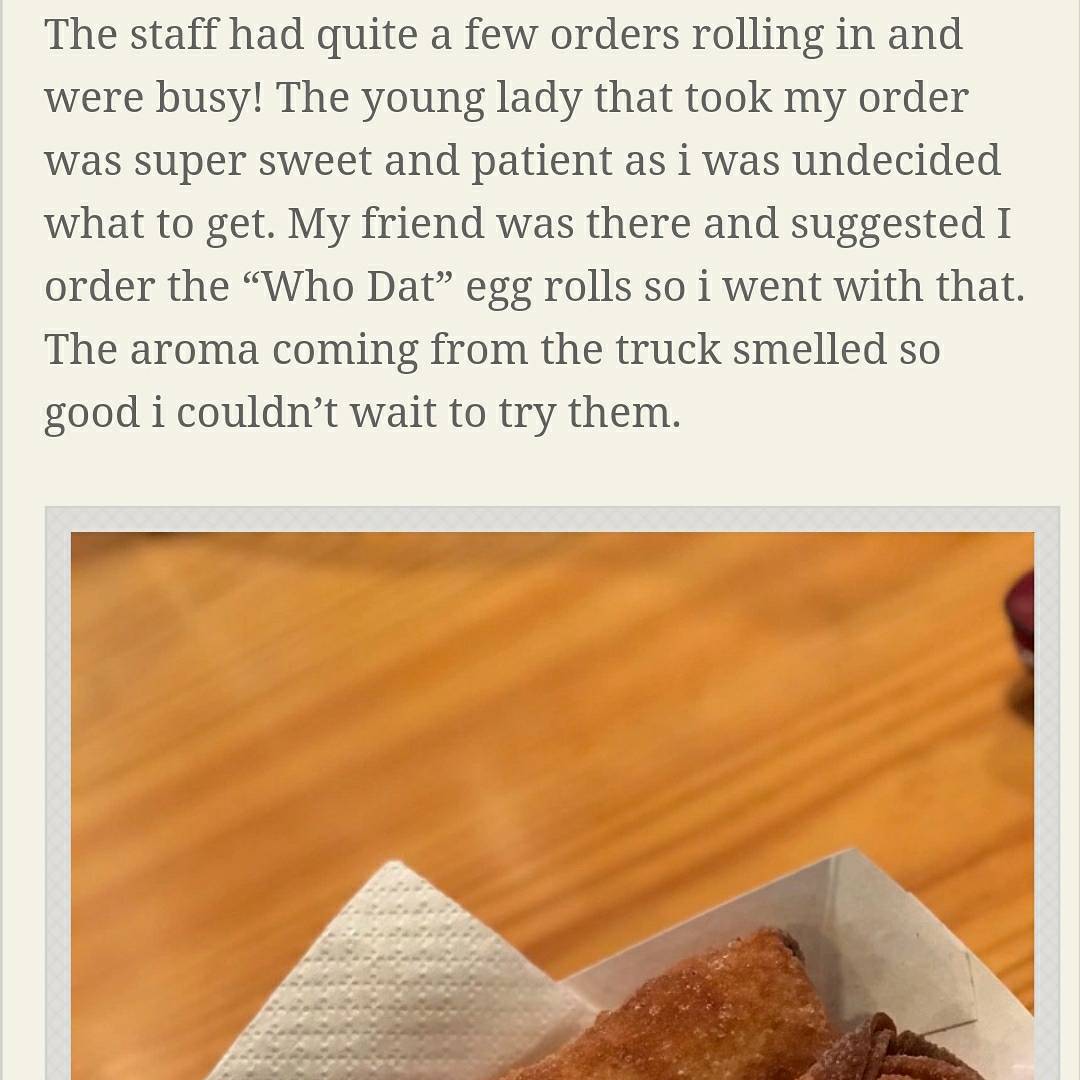 fleurdeliseats's tweet photo. Thanks to Key Will for her Amazing Blog on us from Friday's Food Truck Event Zum Barrel.. We truly appreciate all of our customers and treat them all like family... These are the moments that makes what we do worth it.. Thanks for the Love!! 
#CustomerAppreciationEventComingSoon https://t.co/q8FGeOEFk1