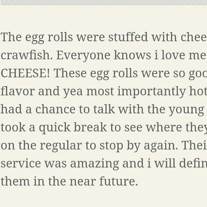 fleurdeliseats's tweet photo. Thanks to Key Will for her Amazing Blog on us from Friday's Food Truck Event Zum Barrel.. We truly appreciate all of our customers and treat them all like family... These are the moments that makes what we do worth it.. Thanks for the Love!! 
#CustomerAppreciationEventComingSoon https://t.co/q8FGeOEFk1