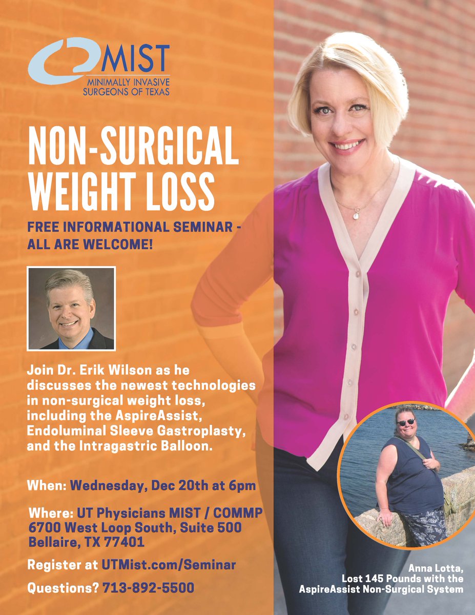 Free NON-Surgical Weight Loss Seminar on Wednesday, 12/20 @ 6pm