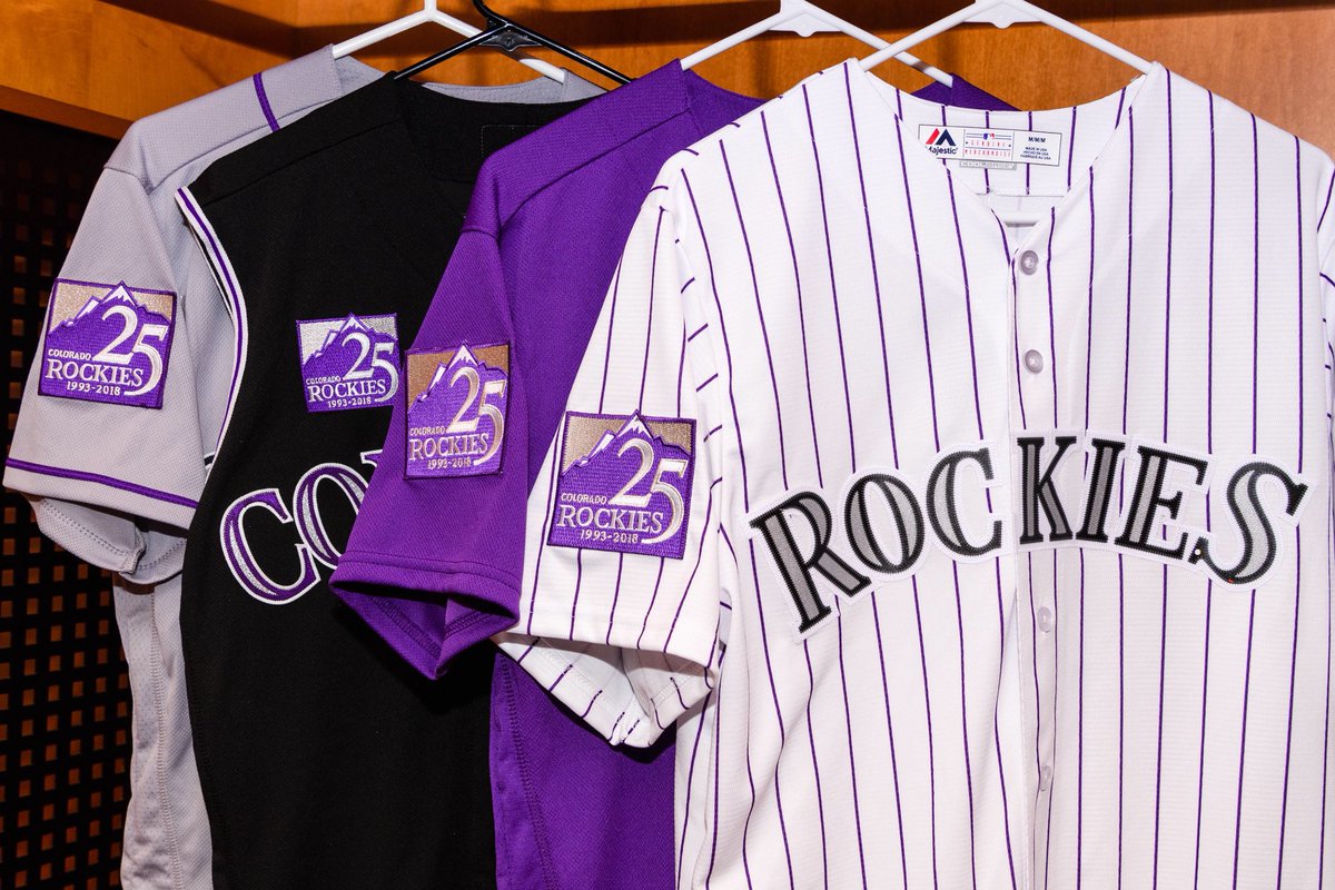 Colorado Rockies on Twitter: Gear up for the #Rockies25th with NEW game  caps and uniform patches. Get your 2018 Authentic Collection merch at  @RoxDugoutStores!  / X