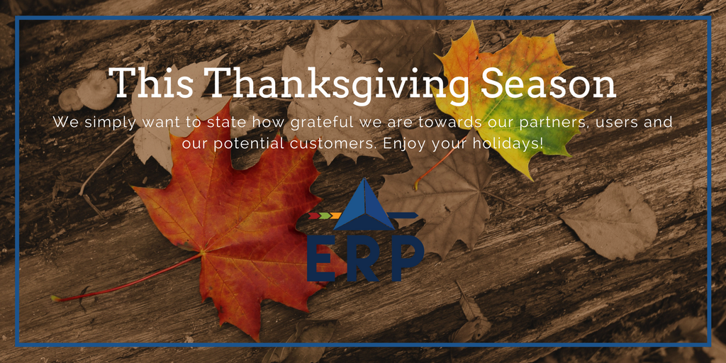 Centerprism's tweet photo. Thanksgiving is right around the corner and it’s never to early to thank our users, partners and supporters for trusting Centerprism. We look to continue serving you in all your #GP and #ERP needs. https://t.co/g9TnDygM5b