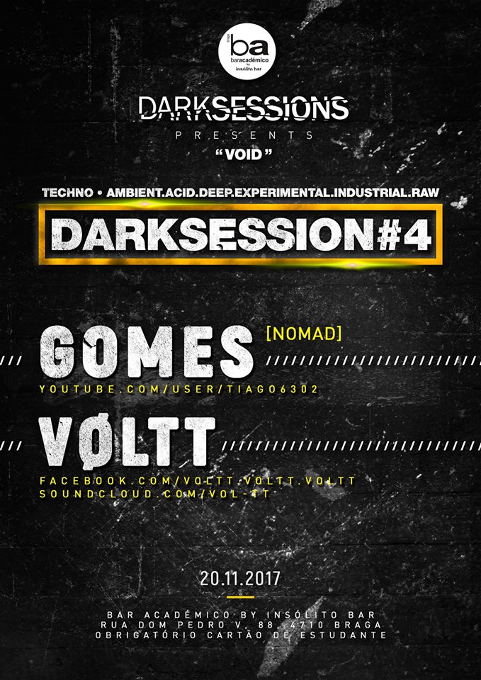 bragabynight's tweet photo. Hoje, SEG 20: Dark Session #4 - Void @ B.A Braga
https://t.co/FYKkAPg5Yz https://t.co/Fovj91s2y7