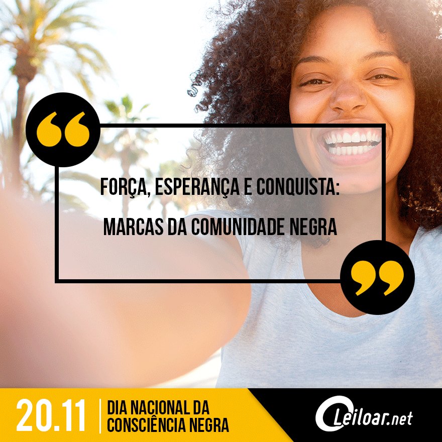 GdaLeiloar's tweet photo. Aqui vai nossa homenagem mais que justa à comunidade negra, que muito contribuiu e contribui para um Brasil melhor! #Leiloar #ConsciênciaNegra #ChegaDePreconceito https://t.co/IFxU8Su1NW