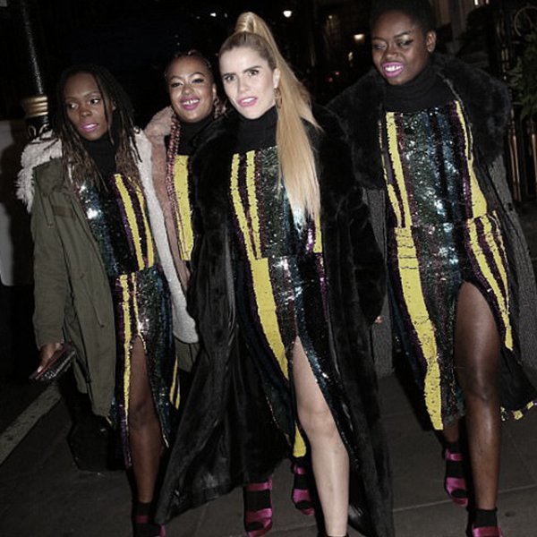 FauxEngland's tweet photo. SPOTTED: @Palomafaith looking great in our Ardelle Long Black #FauxFur Coat last week at the @RegentStreetW1 Christmas light switch on! Get yours: https://t.co/cGcwmYtLGe #FauxEngland https://t.co/SbIoPolLY9