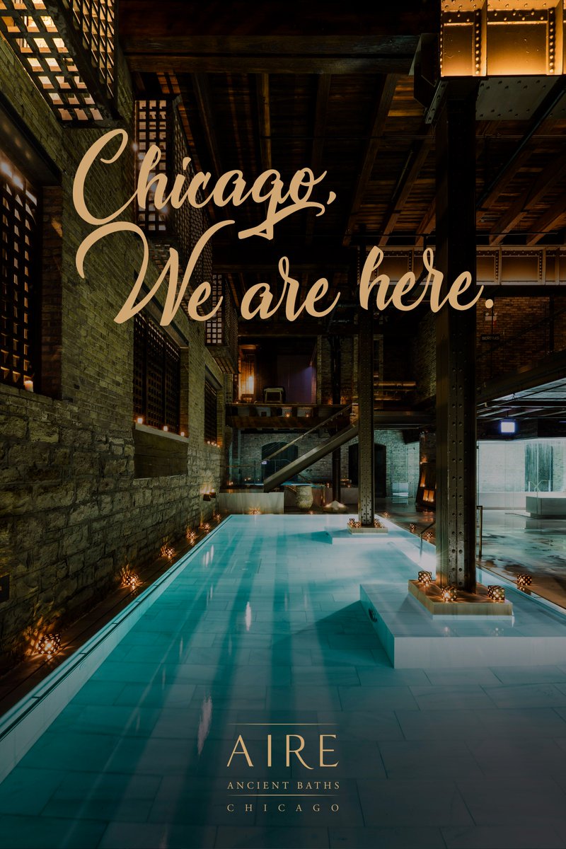 CHICAGO, AIRE Ancient Baths opens TODAY
Be the first to book or gift an AIRE experience now at beaire.com/aire-ancient-b…