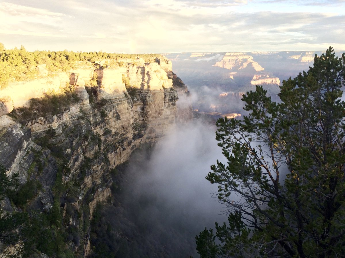 DonNadeau's tweet photo. A1. One that stands out - starting this very short hike down a bit of the Grand Canyon, #FunTravelChat https://t.co/Y8VFvGVOFc