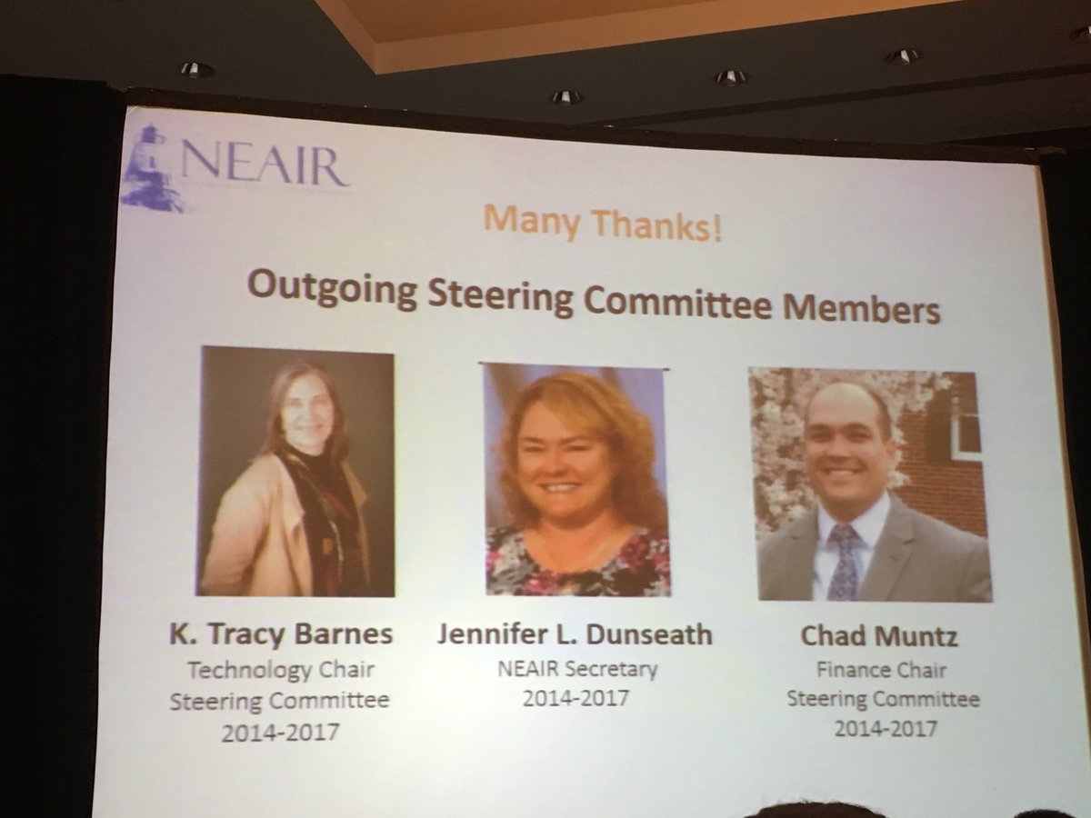 Thanks for your service to #NEAIR! Tracy, Jenn, &amp; <a href="/ChadMuntz/">Chad Muntz</a> ! #NEAIR17