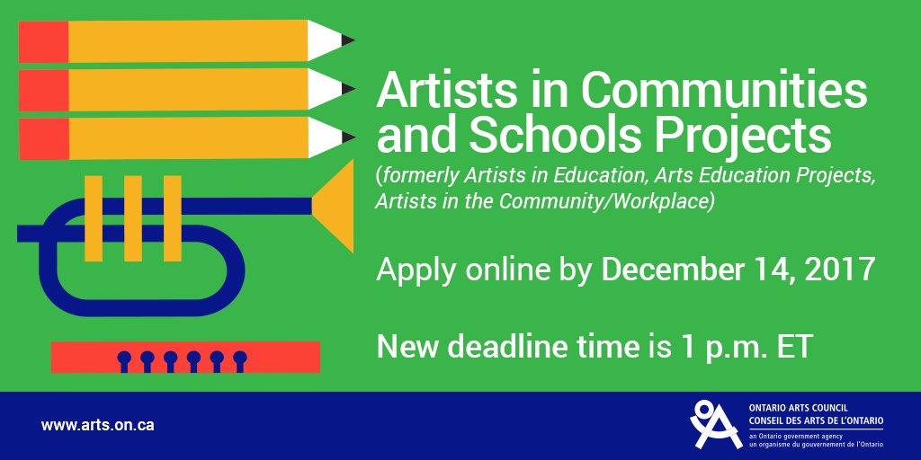 Artists or arts collectives, partner with a school to realize your project. ow.ly/7wT530gEP7l