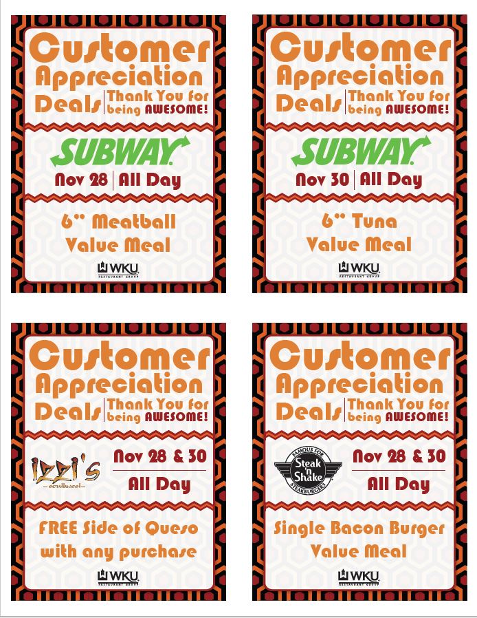 wkurg's tweet photo. Customer Appreciation Week is starting November 27th! Want to know some deals early? Check them out here! https://t.co/vmUp3CdBFU