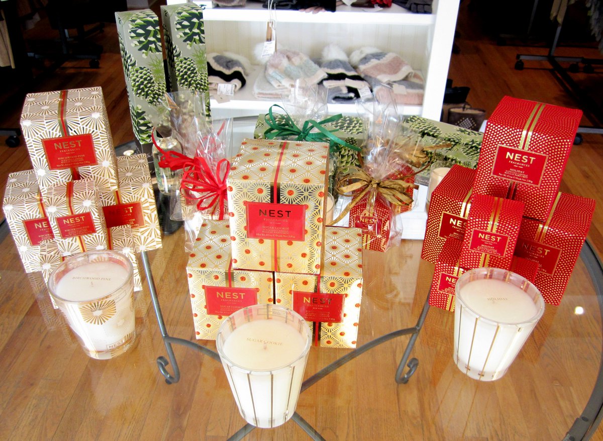 ThenAgainCT's tweet photo. NEW @NESTFragrances candles are front-and-center! We are happy to wrap up the perfect hostess gift as you head out to your holiday events #CTholidays @EverythingFFCty  #HolidayIsHappening https://t.co/1reMbfBntt