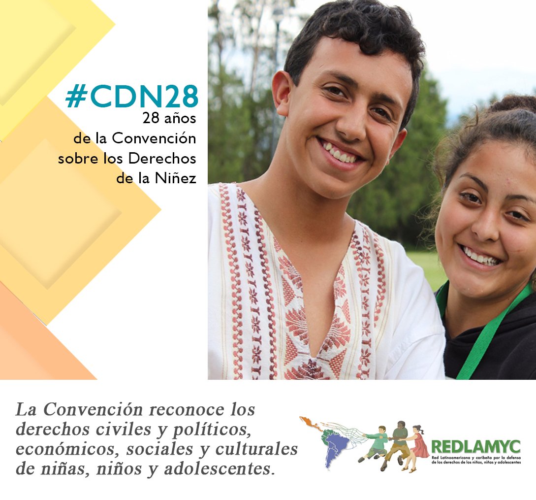 tejiendoredesi's tweet photo. El tratado internacional más firmado en el mundo hoy cumple 28 años!! Sigamos trabajando para que los derechos de 👧🏽👶🏽🧒🏽👦🏽sean una realidad! 💪🏽#CDN28 https://t.co/67IrzckatG