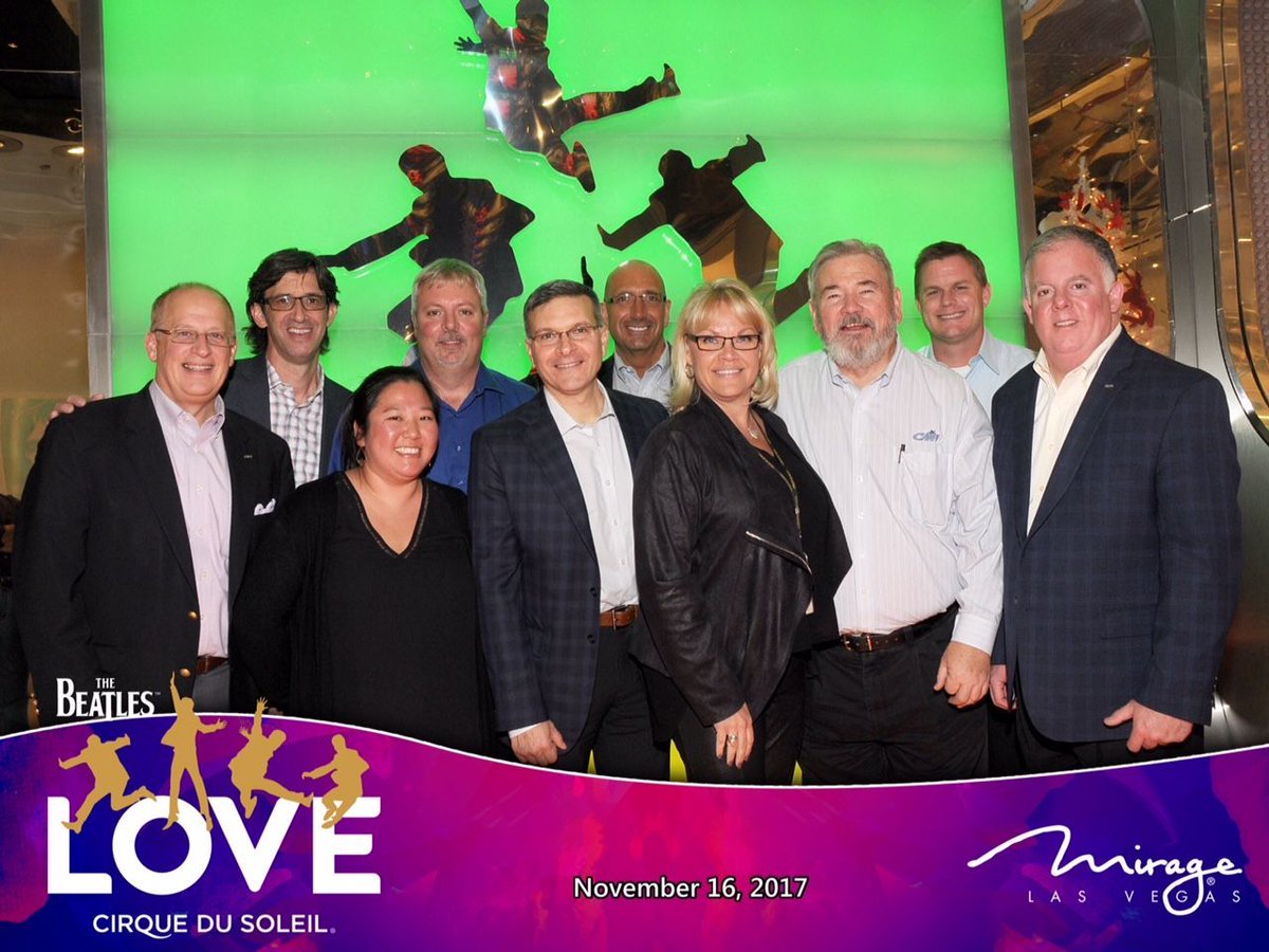 CMCOLive's tweet photo. Our CMCO team at the @LDITradeshow in Las Vegas with Kim Scott, company manager for Cirque du Soleil's show “The Beatles LOVE." #ldishow2017 #ldi #cmentertainment https://t.co/kIdJTL8oVU