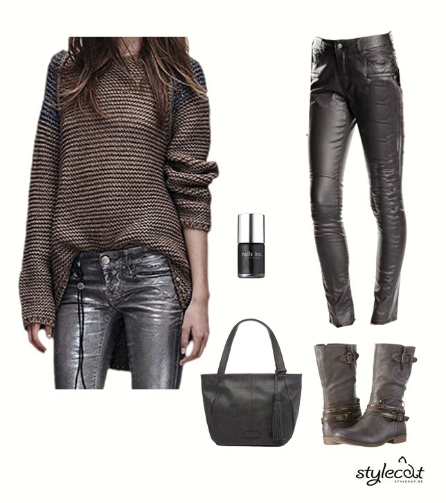 StyleCat_de's tweet photo. Absolut im Trend sind Metallic Looks, dieser ist hier erhältlich. https://t.co/pUQt3zlI4G #outfit #fashion #mode #style #styleblogger #damenmode #shopping #Metallic #Lederhose #woman #sexy #herbst https://t.co/5248eexQ1I