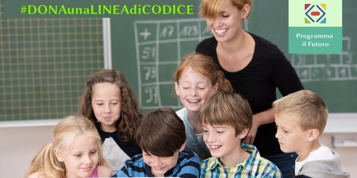 ProgrammaFuturo's tweet photo. #DONAunaLINEAdiCODICE 
Più di 6000 le persone che hanno visto in tre giorni il video https://t.co/HHqPO7zdIG Ringraziamo tutte le persone che hanno contribuito con impegno e passione a realizzarlo! Continuate a sostenere la raccolta fondi! 
https://t.co/9BM40PTxRZ https://t.co/VYx5lBuz1o