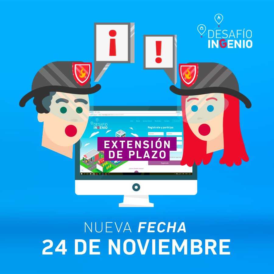C_InGenio's tweet photo. Hoy se acaba el plazo para participar en el Desafío InGenio, ingresa a https://t.co/gy7Mu7iCZa https://t.co/E9upUpxQkL