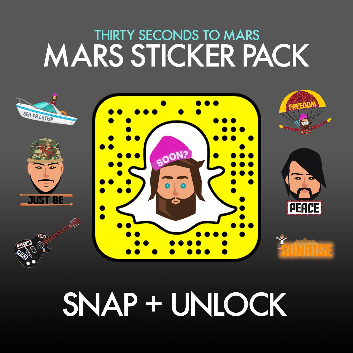 snapchat sticker unlock snap mars thirty seconds pack