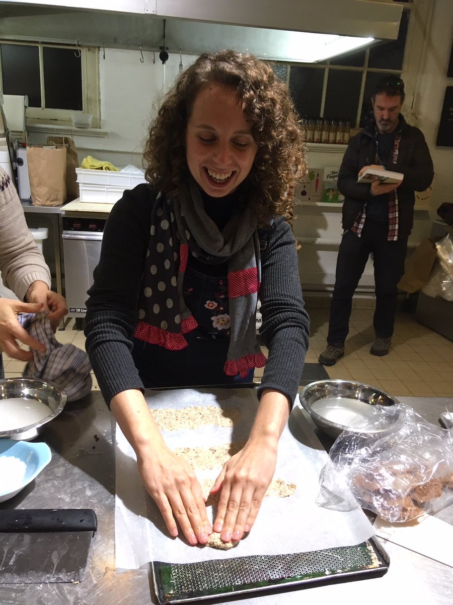OrgResCent's tweet photo. Charlotte making crispbreads for dinner! #ORCWakelynsPopulation flour #graingathering @smallfoodbakery https://t.co/sohgrk6bd9