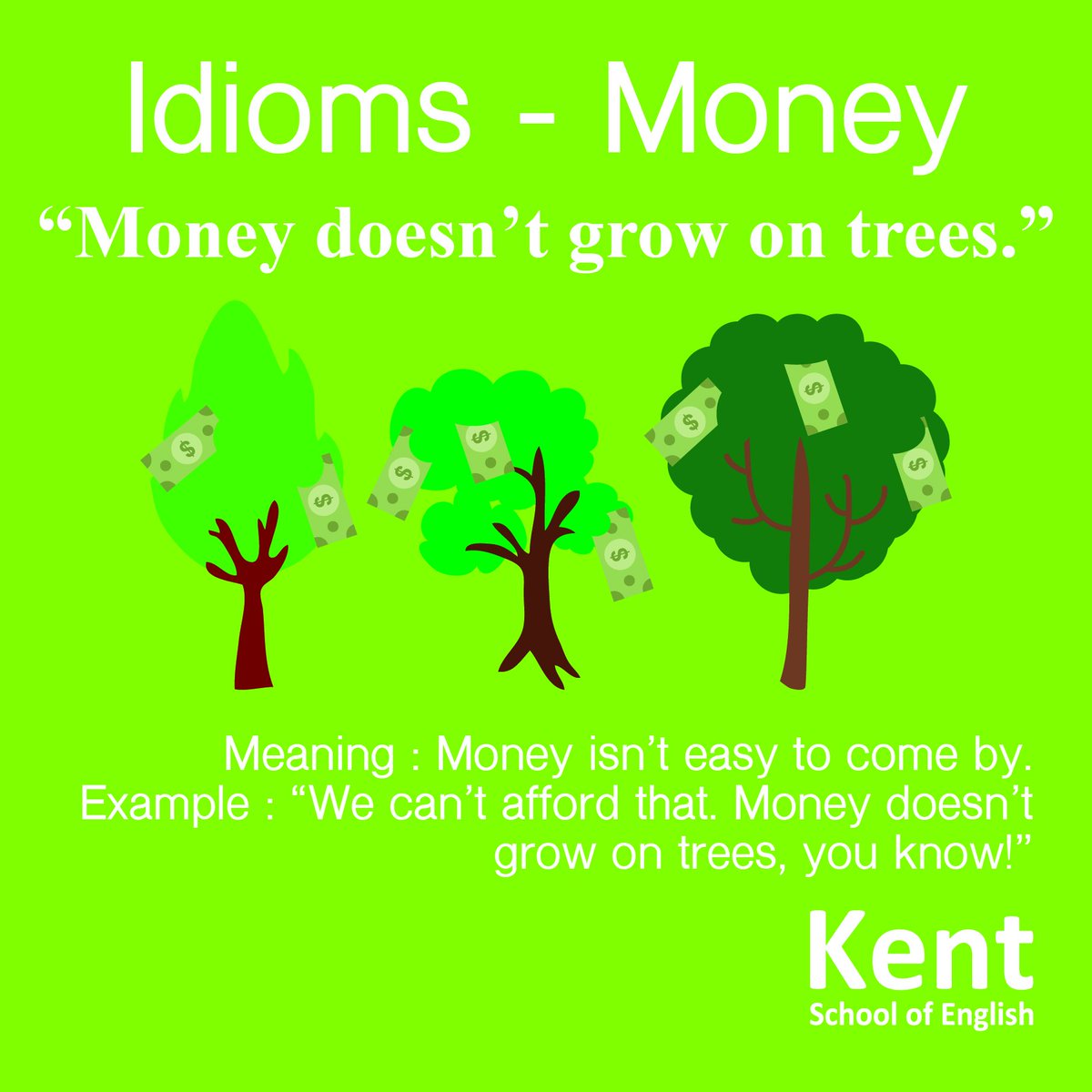 AcademiasKent's tweet photo. Para ampliar vuestro vocabulario : Idioms - Money. https://t.co/2JnVaIYTiS