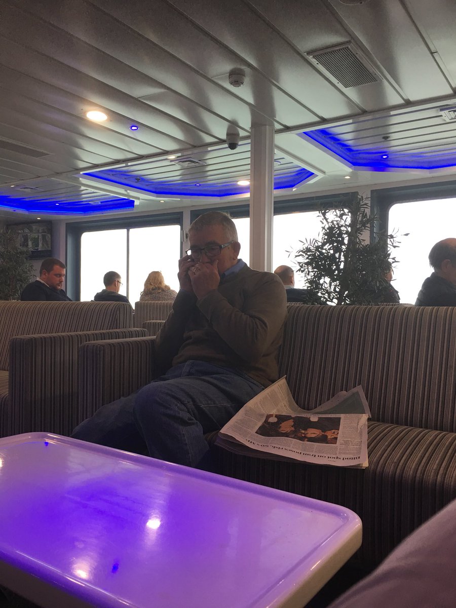 BlindsInGlass's tweet photo. Sat on a ferry listening to #domjolly shout down his mobile hellllloooooooo 🤬😡🤬😡 https://t.co/ea5jgXu1N1