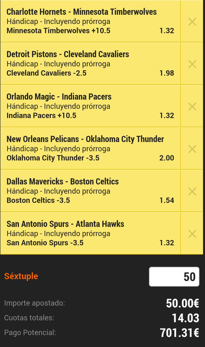 🔹 Hoy dejo esta Funbet en 888sport.es 

▪️ Si sale ganaré 701.31€ que sorteare para un ganador entre los que deis RT + LIKE y nos sigais