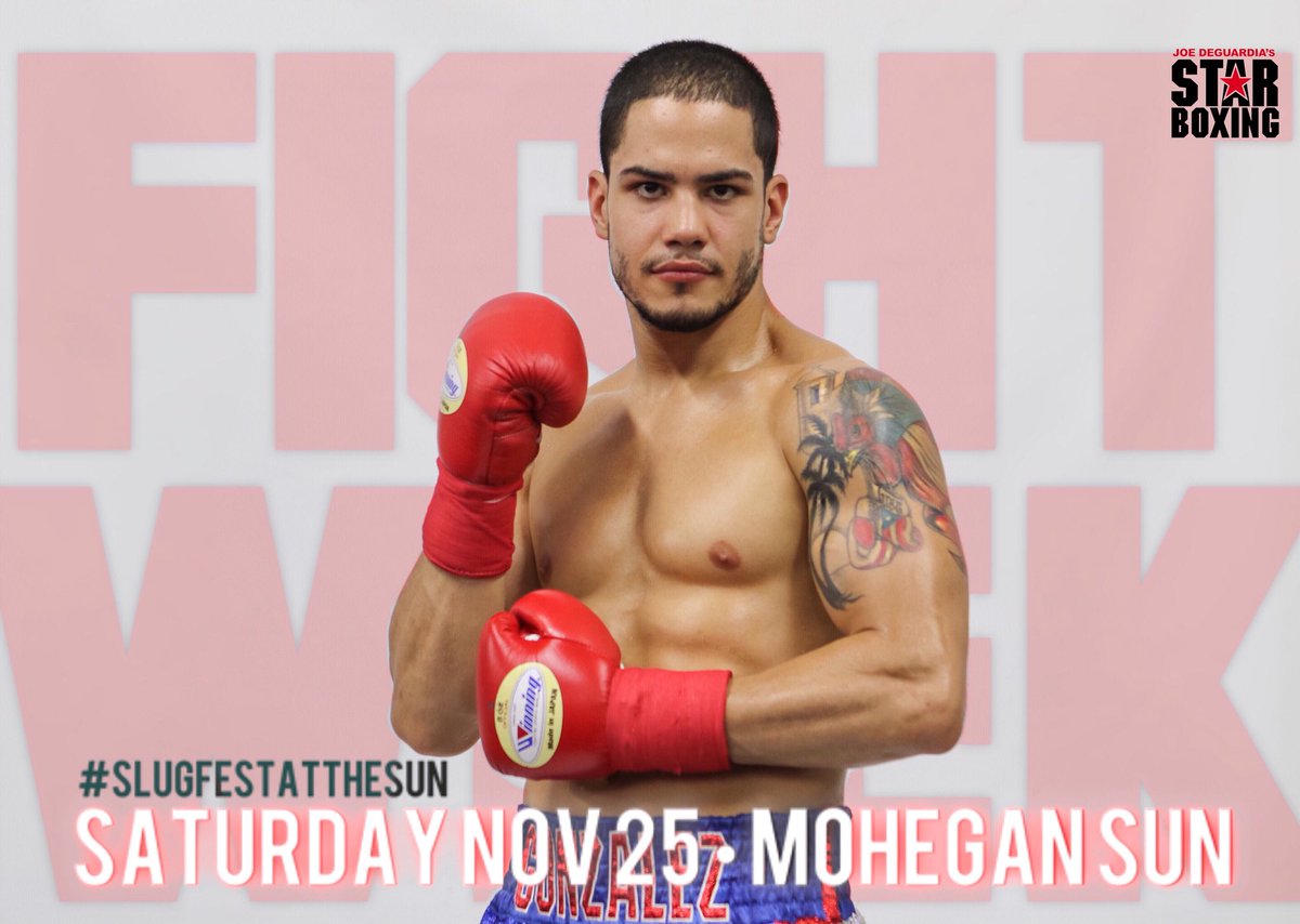 StarBoxing's tweet photo. .@Elgallodanny is #FIGHTWEEK ready! He fights for the @WBCBoxing Silver Super Lightweight Title against @DOC_Boxing THIS SATURDAY @MoheganSun! #SLUGFESTattheSUN https://t.co/cYD8BUBdy7