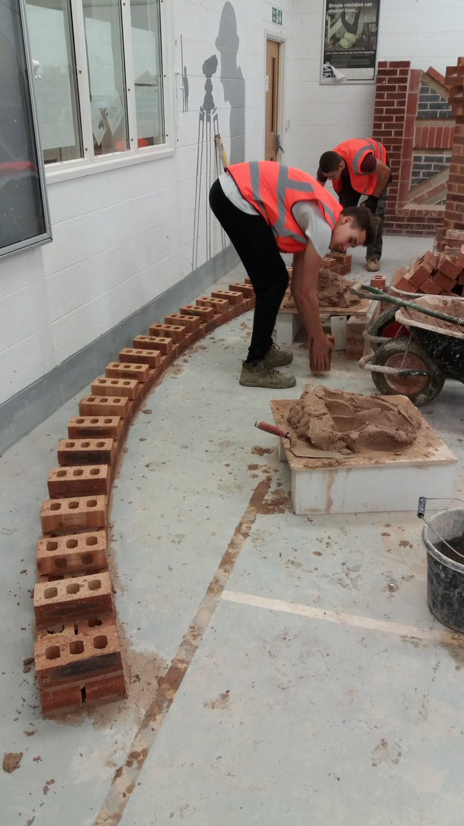 nncconstruction's tweet photo. Day 1 of the @nncconstruction @NNC_Worksop #WallOfLight part of the preparation for Holocaust Memorial Day in Jan 2018. Thanks to Daniel and Filip @RNNApprentices Level 2 Trowel Occ learners. Watch this space. https://t.co/uHcGvfDhvG