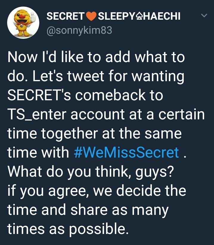 M1_Secret_Key's tweet photo. Please let's do this !!
#SECRET #kpop #Secrettime #madonna #magic #loveismove #songjieun #jieunsong #jieun #hyosung #gummyleader #hana #zinger #supahana #queenofstage #3yearswithoutSECRET
#Secretsummer https://t.co/qNuQZ8aVs2