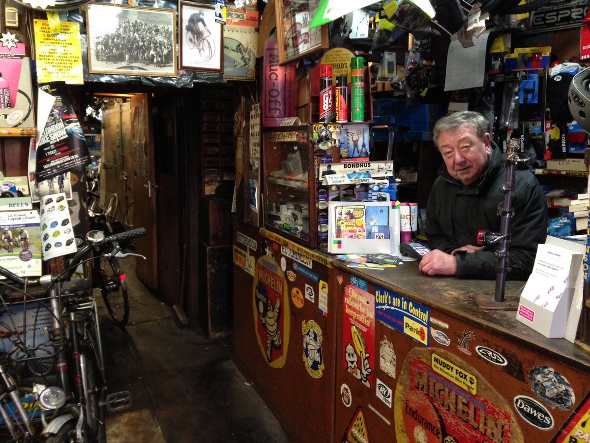 summerstown182's tweet photo. You can't be on Merton High Street for 104 yrs without picking up a few tales & #AWCycles are happy for me to reveal all to those who come #WalkinInATootingWonderland Sat 2 Dec 2pm #TootingBroadway #Tootsmas https://t.co/s6POmaLnJ2