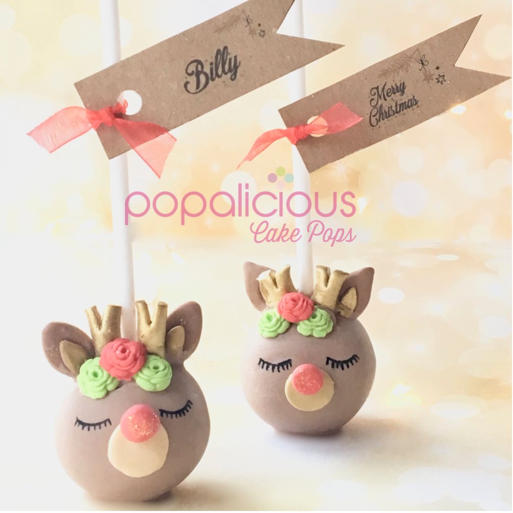 Popaliciouscake's tweet photo. Reindeer Cake Pops are now available to order on our website.  Perfect as Xmas Day table place settings.  Just let us have names you'd like on the tags and we'll do the rest!  Use "FREESHIP" at the checkout on our website to get free delivery until  27th December -x- https://t.co/2TOidcT7yN