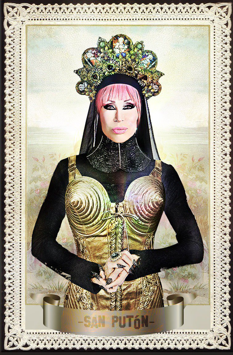 San Putón para que nunca falte un chongo. Estampita para la cartera de la dama y el bolsillo del caballero! Gracias <a href="/pabloevega/">nahuel</a> artista conceptuál 🙏💋