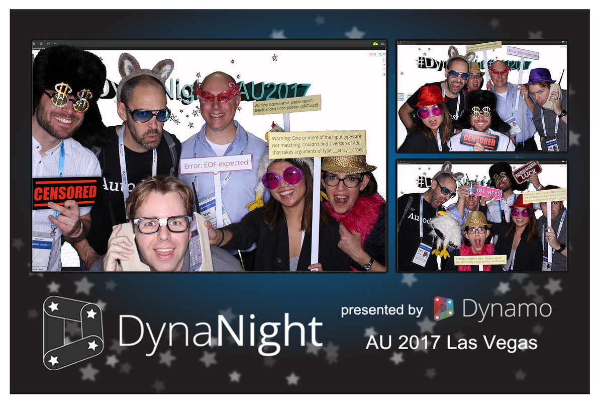RacelAmour's tweet photo. Another #AU2017 in the books, and I miss it already. It was so nice to meet so many @DynamoBIM enthusiasts, especially at #DynaNight... If you missed it, we took lots of pictures and even a couple gifs in the photobooth... https://t.co/dk1SwW7VcS https://t.co/FMHzX7AB8p