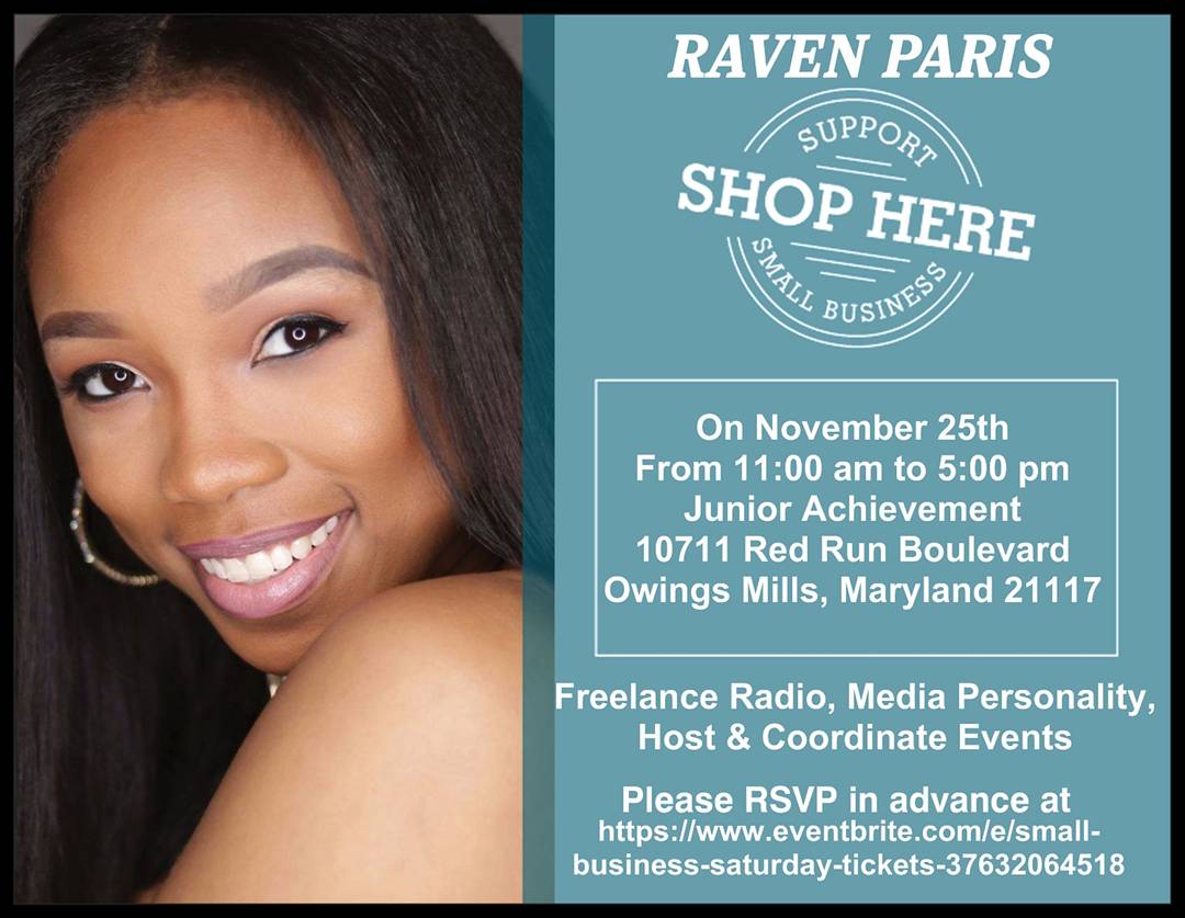 RavenParis_'s tweet photo. Proud to announce that THIS SATURDAY i will be hosting this AMAZING event Small Business Saturday which is designed to celebrate and encourage the success of small business owners nationwide. More info can be found on Flyer 🌹 https://t.co/t7lfWnuYp0